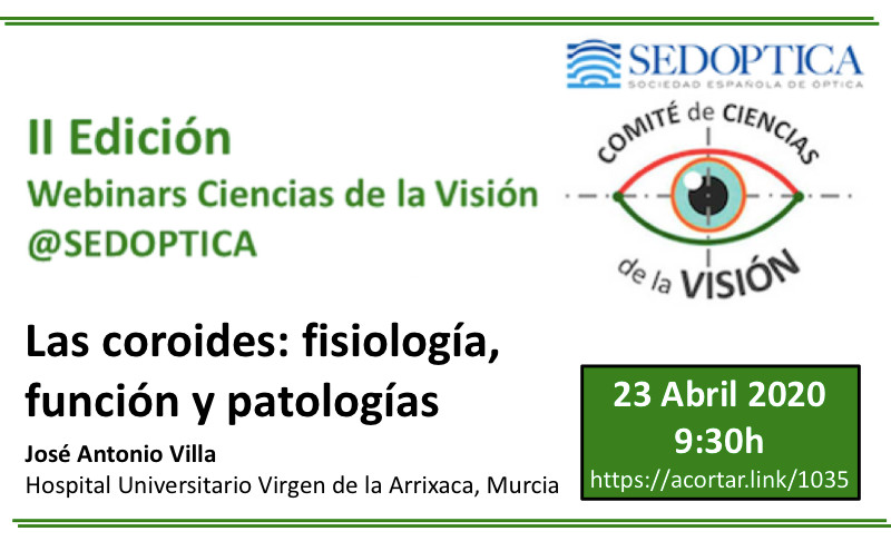 Webinar Ciencias de la Visión: LAS COROIDES - FISIOLOGÍA, FUNCIÓN Y PATOLOGÍAS