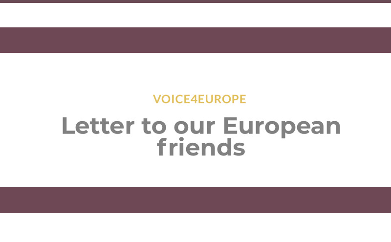 Letter to our European friends