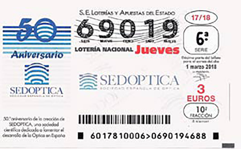 Loterías y Apuestas del Estado – SELAE con el 50 aniversario de SEDOPTICA