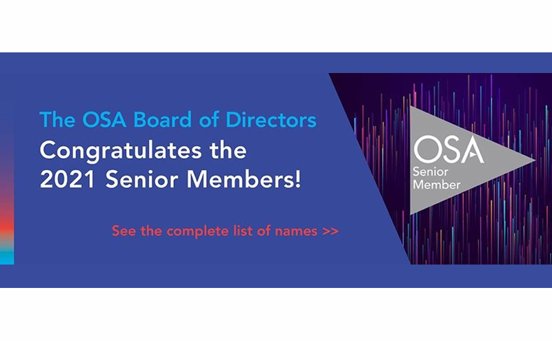 2021 OSA Senior Members, The Optical Society
